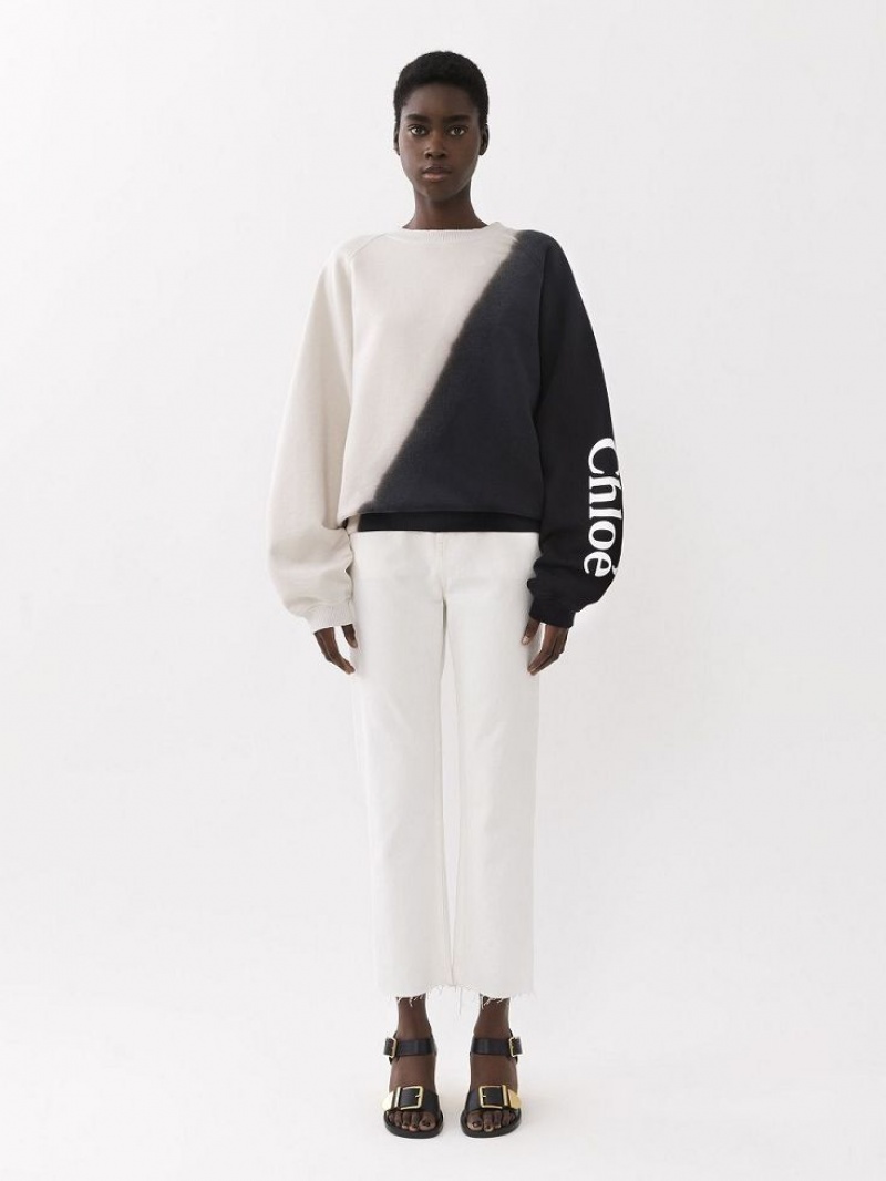 Jeans Chloe Masaya Cropped Directo Blancos | CHE-SR13972