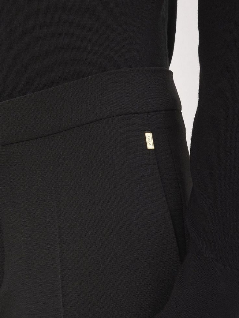 Pantalon Chloe Cropped Cigarette Negros | CHE-SR13971