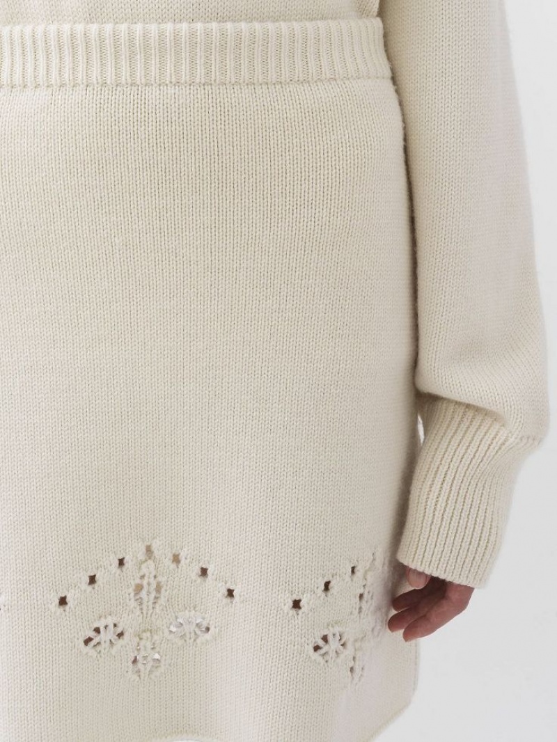 Prendas De Punto Chloe A-line Mini Blancos | CHE-SR13942