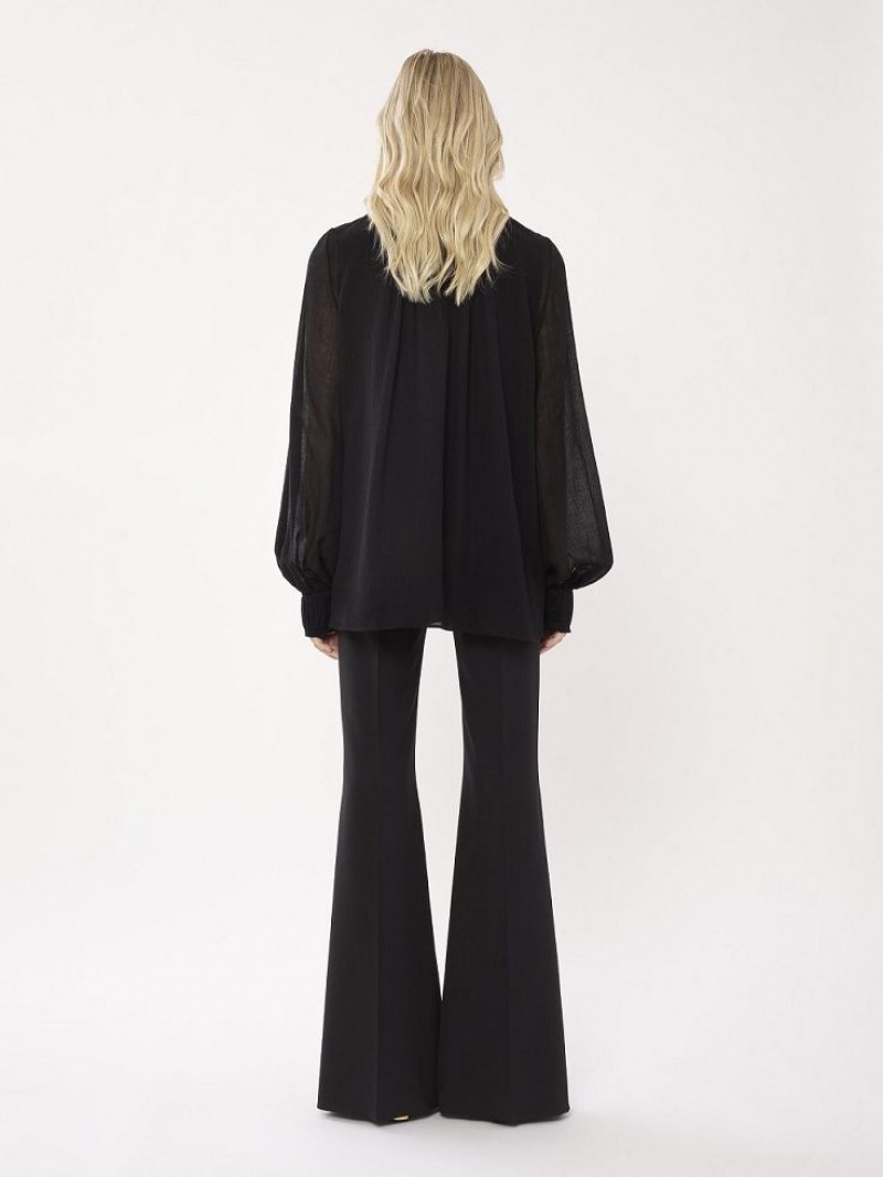 Tops Chloe High-neck Tunic Negros | CHE-SR13916